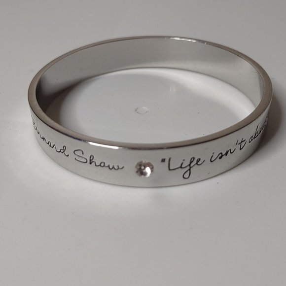 Life Isn't About Finding Yourself Life Is About Creating Yourself Metal Bangle - Picture 6 of 12